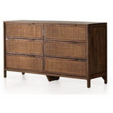 Sydney 6 Drawer Dresser in Brown Wash