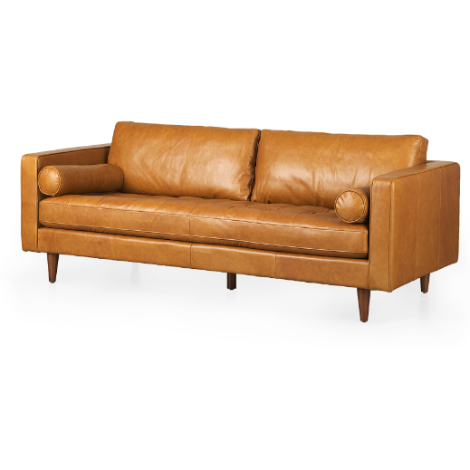 Svend Sofa Series in Tan Leather