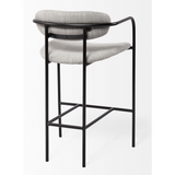 Parker Grey Fabric Counter Stool