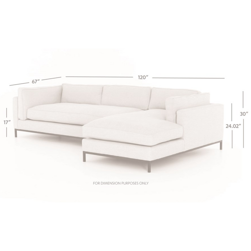 Grammercy 2 Piece Chaise Sectional - Bennett Moon