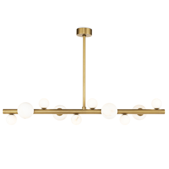 Styx Chandelier Small in Natural Brass