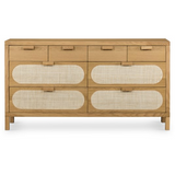 Allegra 8 Drawer Dresser - Natural Cane