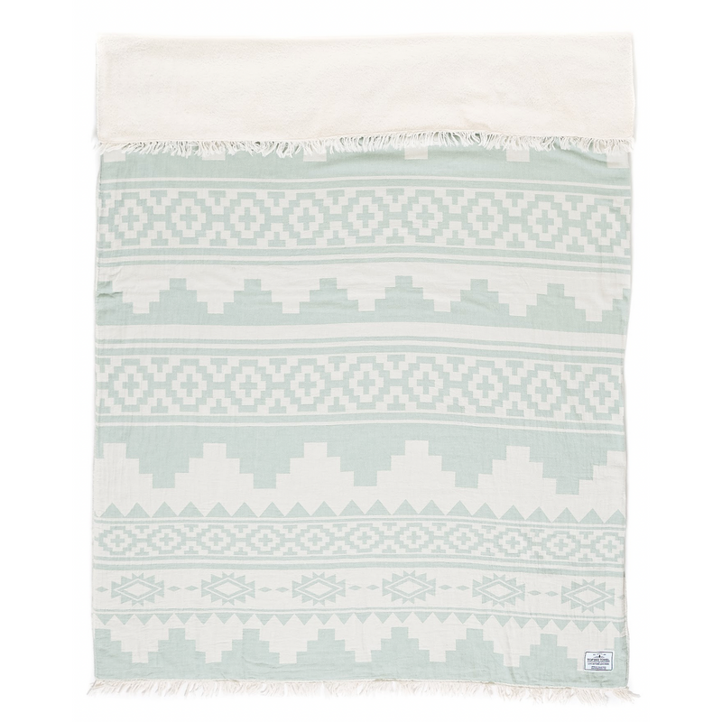 Tofino Towel Co - Beachcomber Fleece Lined Throw Sage