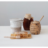 Honey Jar with Wood Honey Dipper