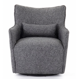 Kimble Swivel Chair in Bristol Charcoal