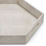 Shagreen Hex Tray - Ivory and Grey