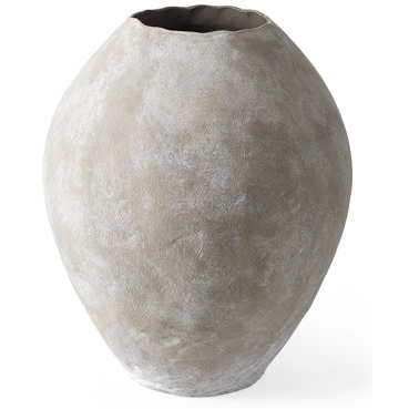 Gobi Tan Ceramic Oval Vase