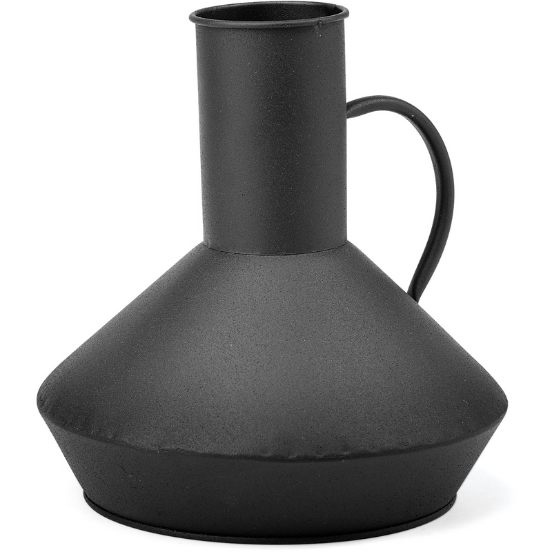 Emilia Short Black Metal Jug