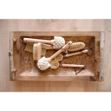 Beech Wood Dish Brush with Leather Strap