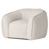 Buffy Accent Swivel Chair in Cream Boucle'