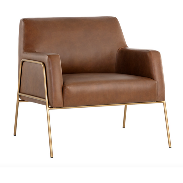 Cybil Lounge Chair - Vintage Caramel Leather