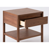 Monarch Single Drawer Walnut Nightstands