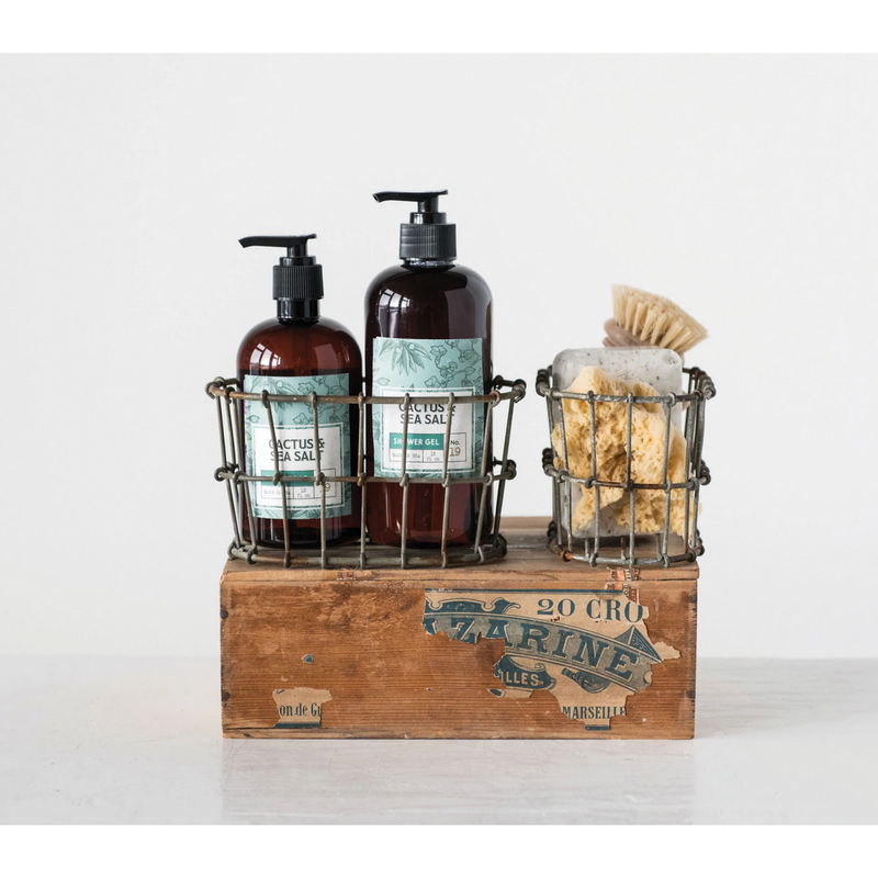Wire Basket Lotion/Soap Bottle Holder