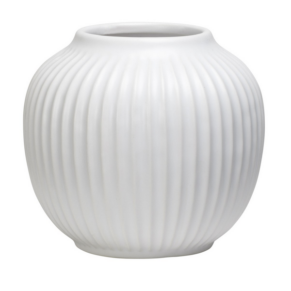 Aurora Ribbed Gourd 4.5"h Ceramic Vase