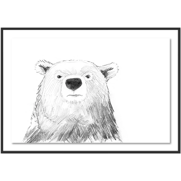 Framed Grumpy Bear Artwork