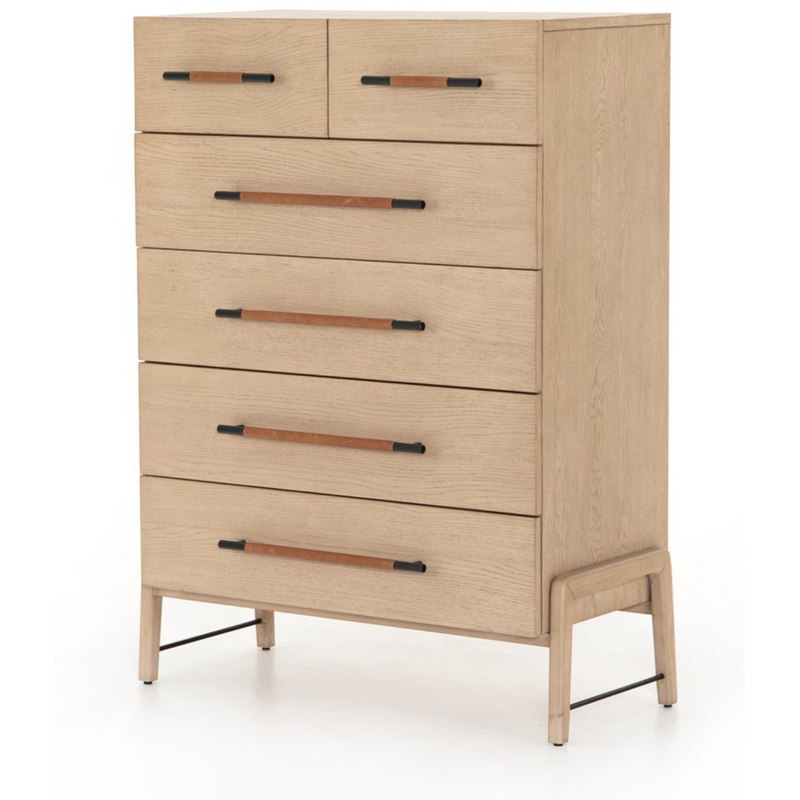 Rosedale 6 Drawer Tall Dresser-Yucca Oak