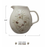 Stoneware Pitcher w/ Olive Branch