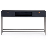 Trey Console Table - Blackwash Polar