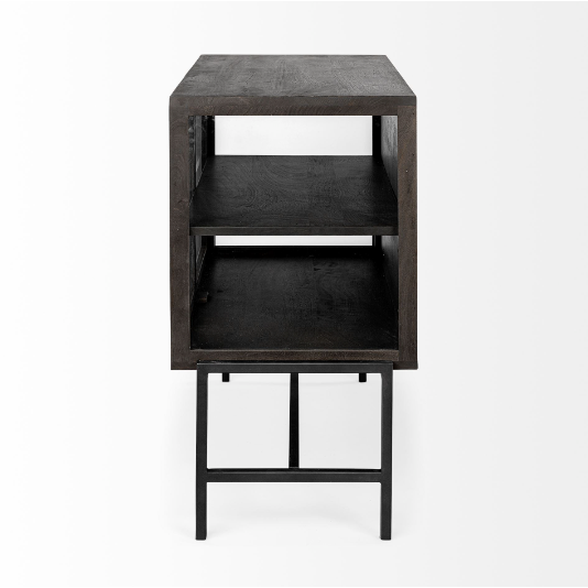 Arelius Accent Cabinet - Black Brown