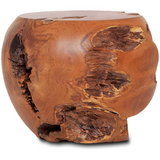 Solid Teak Wood Stool - Mushroom