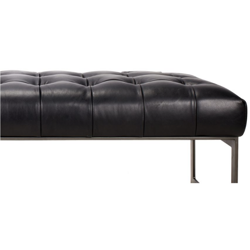 Wyatt Leather Bench Black