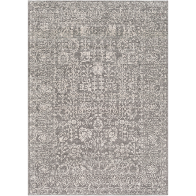 Harput Rug in Charcoal and Grey