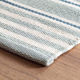 Rugby Stripe Indoor/Outdoor Rug Light Blue