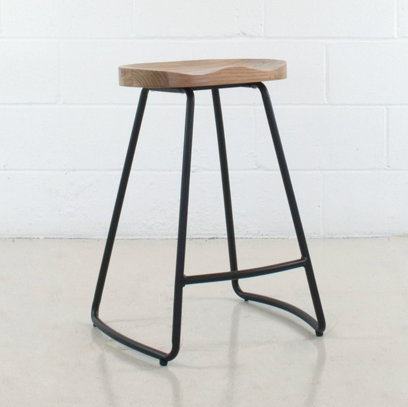 Saddle Stool - Natural Counter