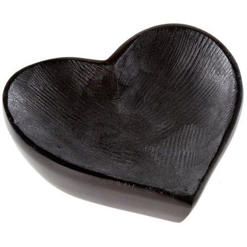 Black Soapstone Heart Dish, Small