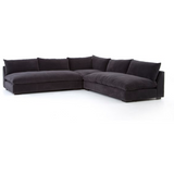 Grant 3 Pc Sectional in Henry Charcoal