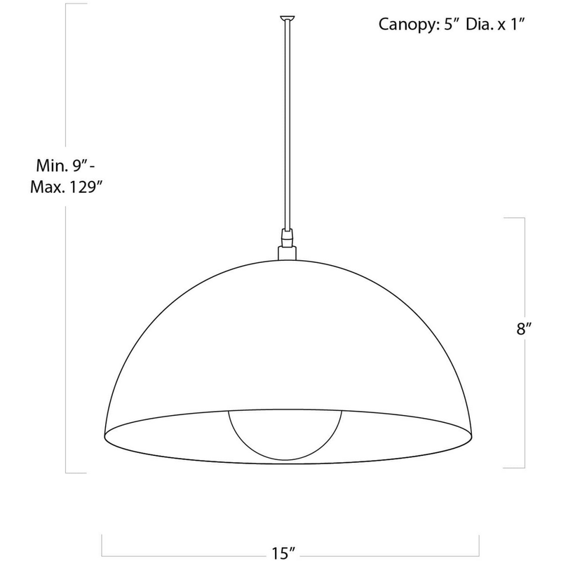 Sigmund Pendant Black Small