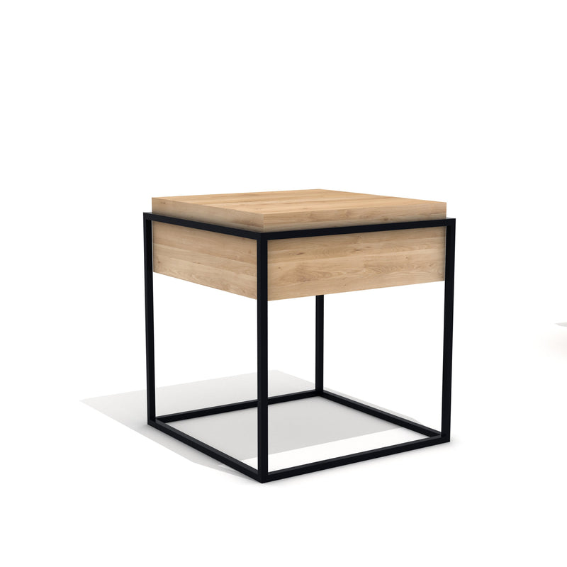 Oak Monolit Side Table - Black