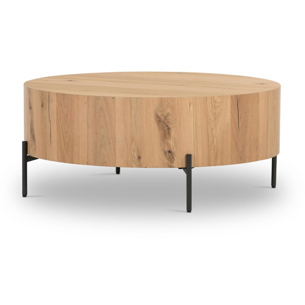 Eaton Drum Coffee Table in Light Oak