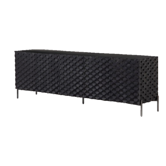 Raffael Media Console - Black Wash