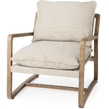 Brayden Accent Chair Beige Fabric