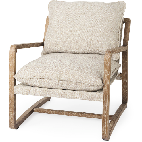 Brayden Accent Chair Beige Fabric