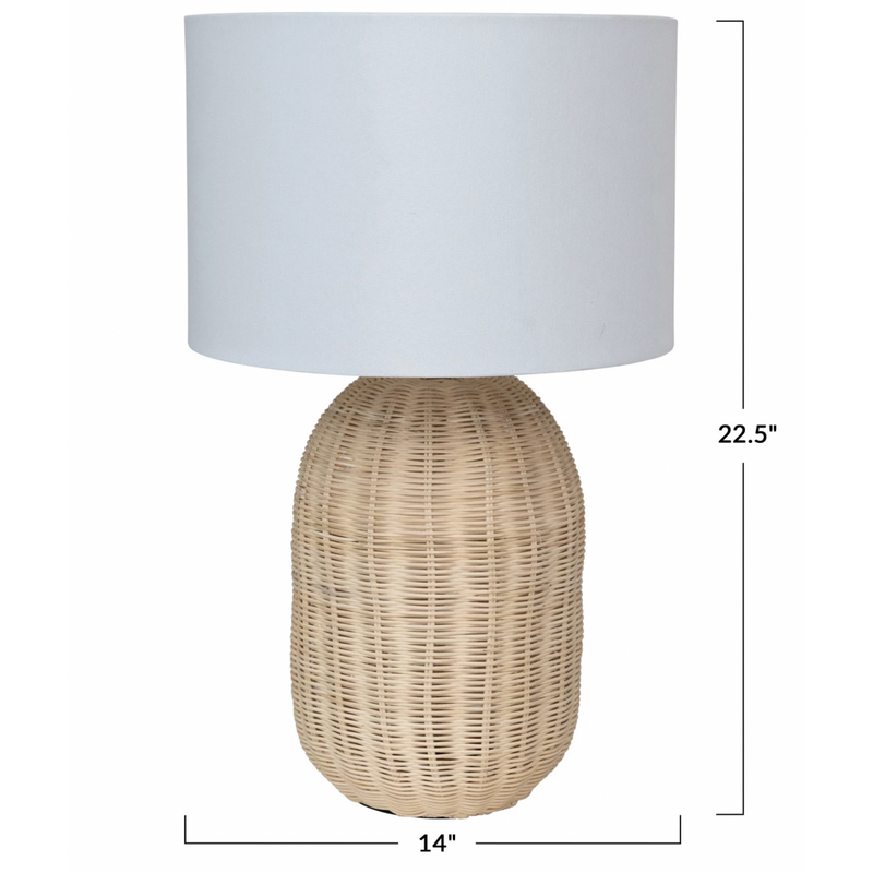 Wicker Table Lamp