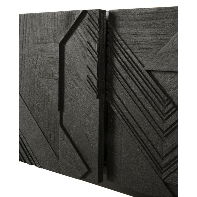 Teak Graphic TV Cupboard