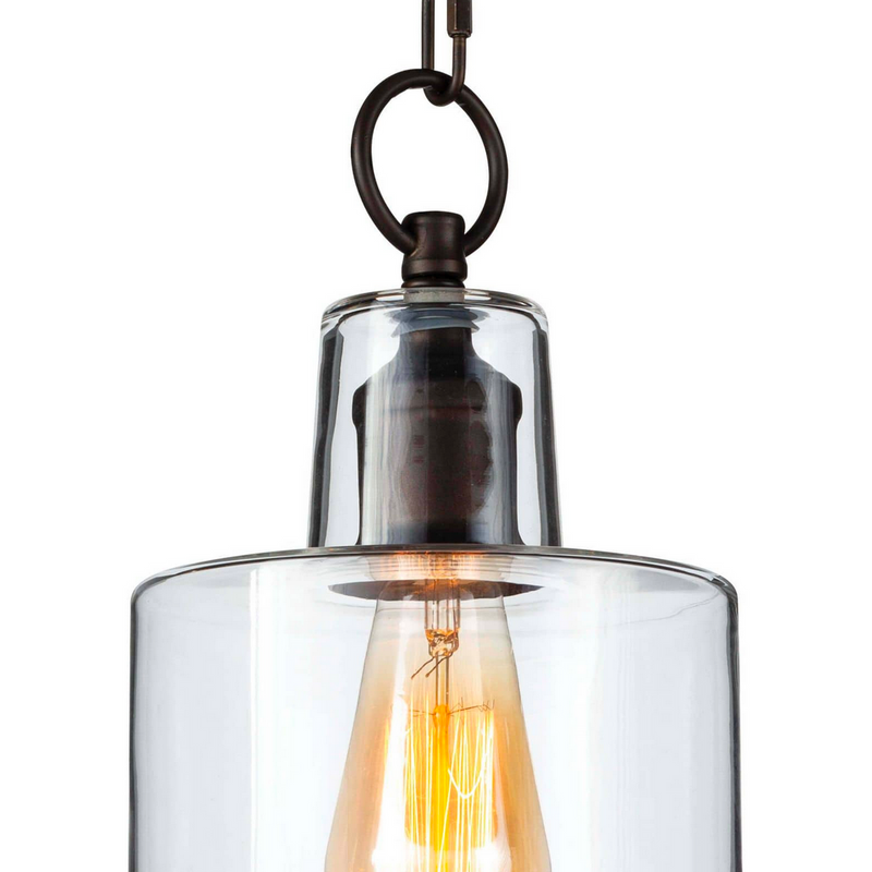 Dutch Glass Pendant - Rubbed Bronze