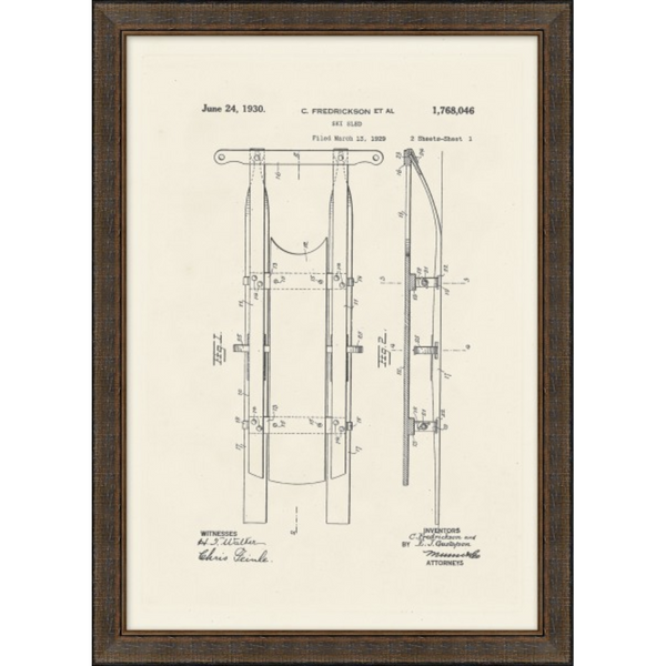 Retro Ski Blueprint