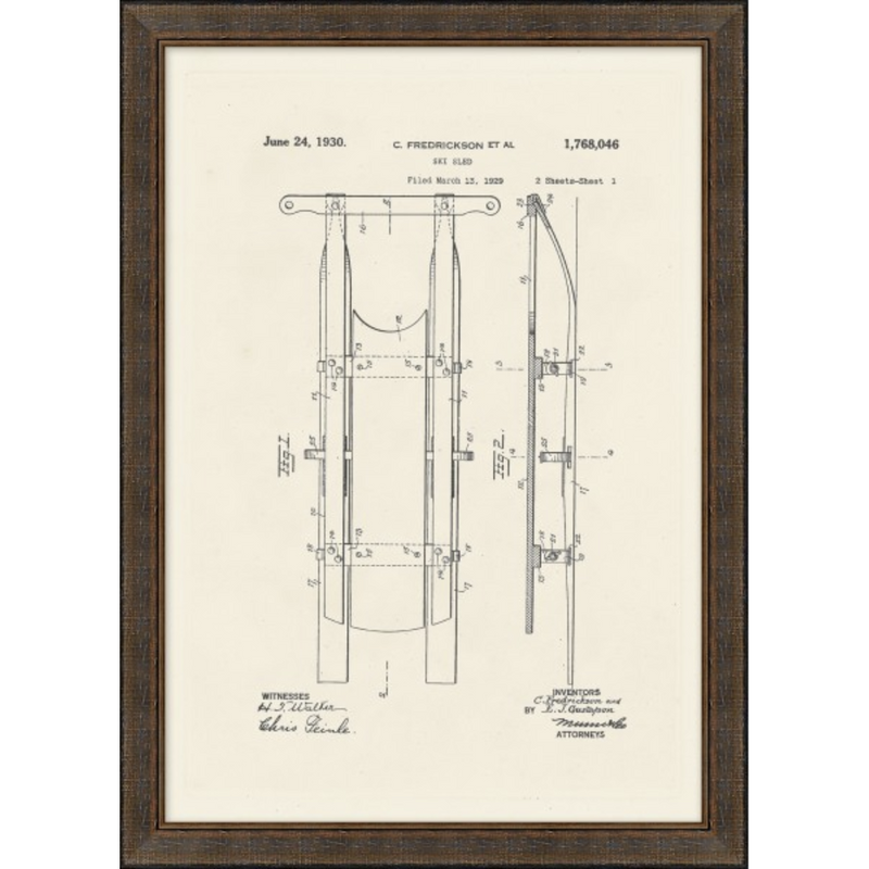 Retro Ski Blueprint