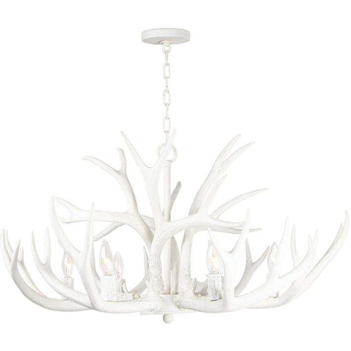 Antler Chandelier - White