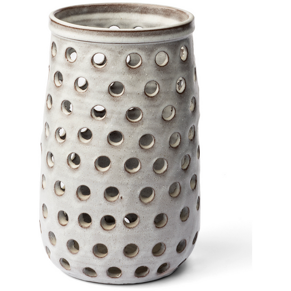 Castana Small Rustic White Ceramic Vase
