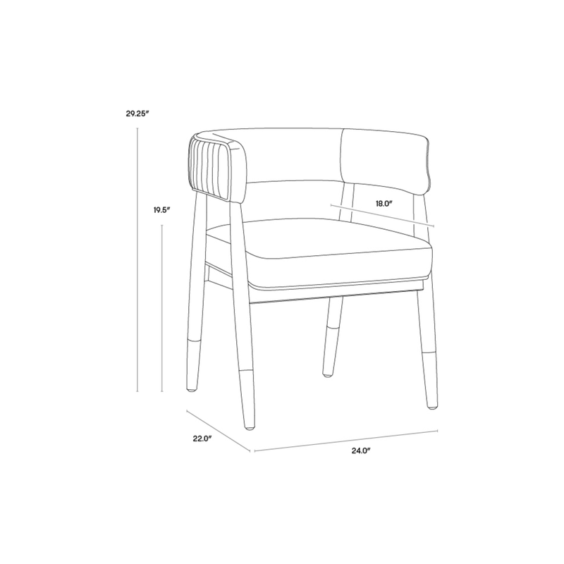 Callem Dining Armchair - Danny Amber