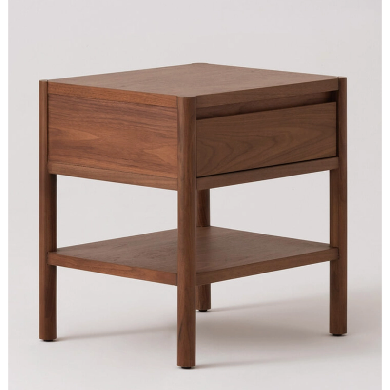 Monarch Single Drawer Walnut Nightstands