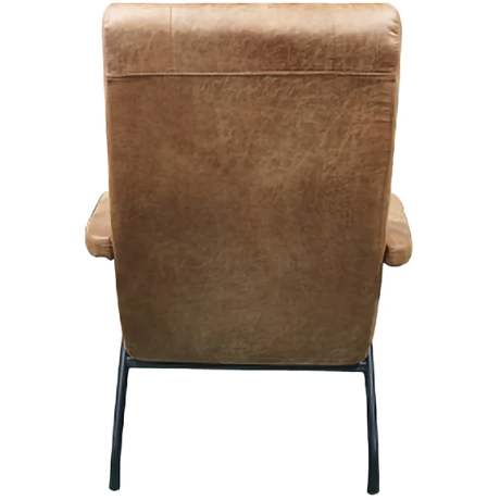 Retro Vegan Leather Accent Chair