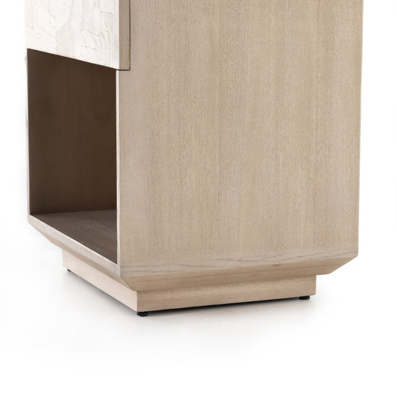 Journey Nightstand in White Mahogany