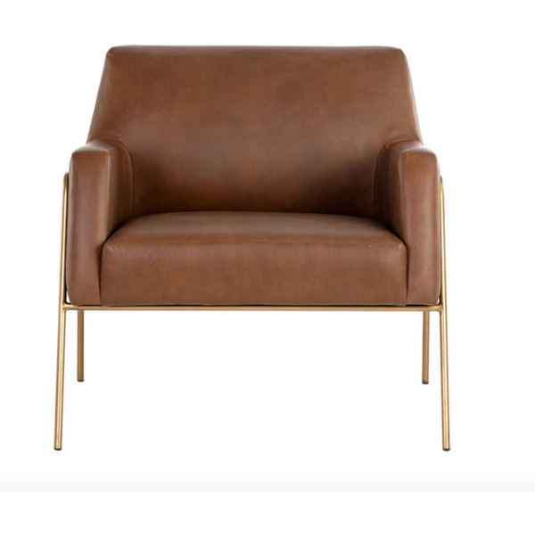 Cybil Lounge Chair - Vintage Caramel Leather