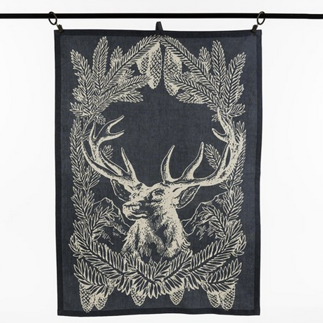 Tea Towel - Steel Blue Stag Single