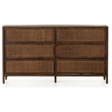 Sydney 6 Drawer Dresser in Brown Wash